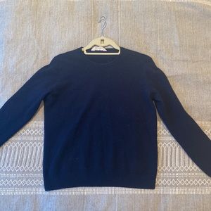 Navy cashmere crew
